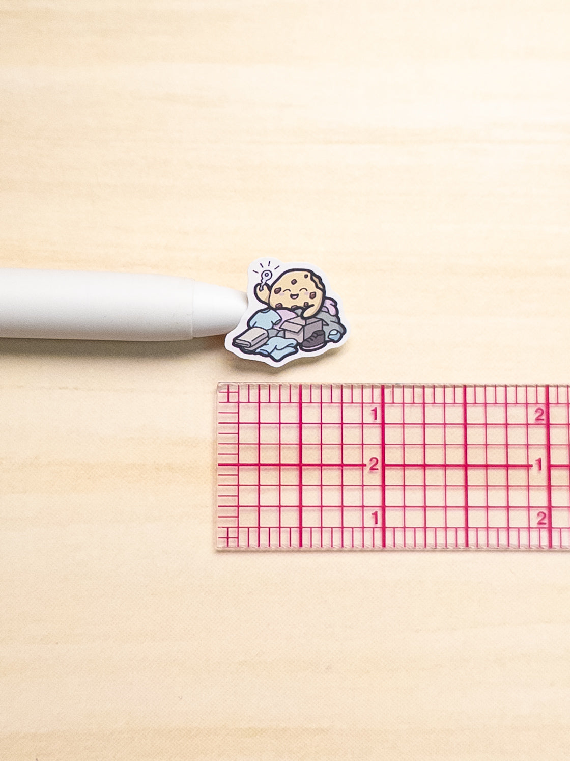 Clutter Chaos Cookie Sticker Sheet – Cute Messy Room Planner Stickers for Hobonichi, Bullet Journal, Scrapbooking