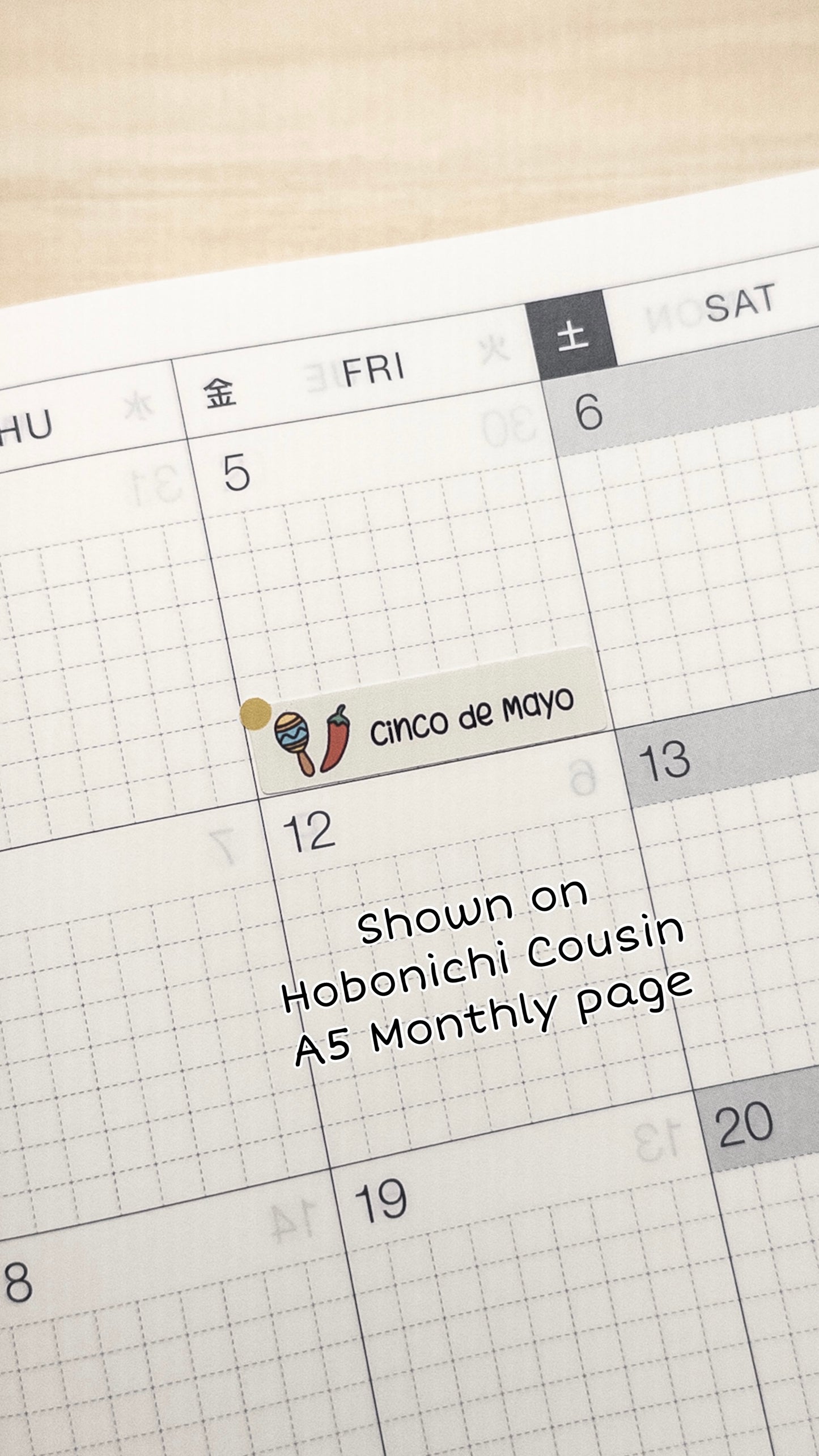 Global Holidays Sticker Sheet – Hobonichi Cousin A5 – Annual Celebrations & Birthdays – White or Color Background