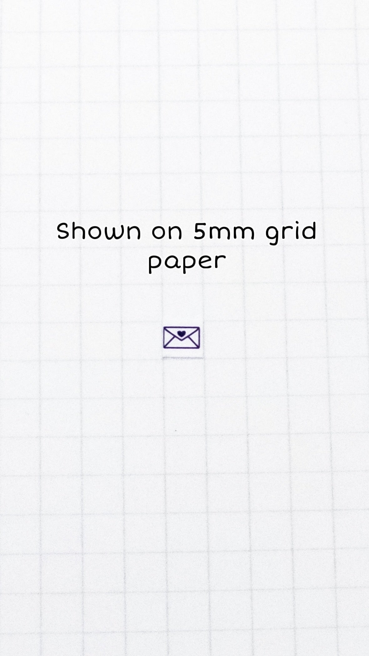 Tiny Icon: Envelope Mail Doodle Functional Sticker Sheet 5 mm Square Email Bujo Cute Line Art Style