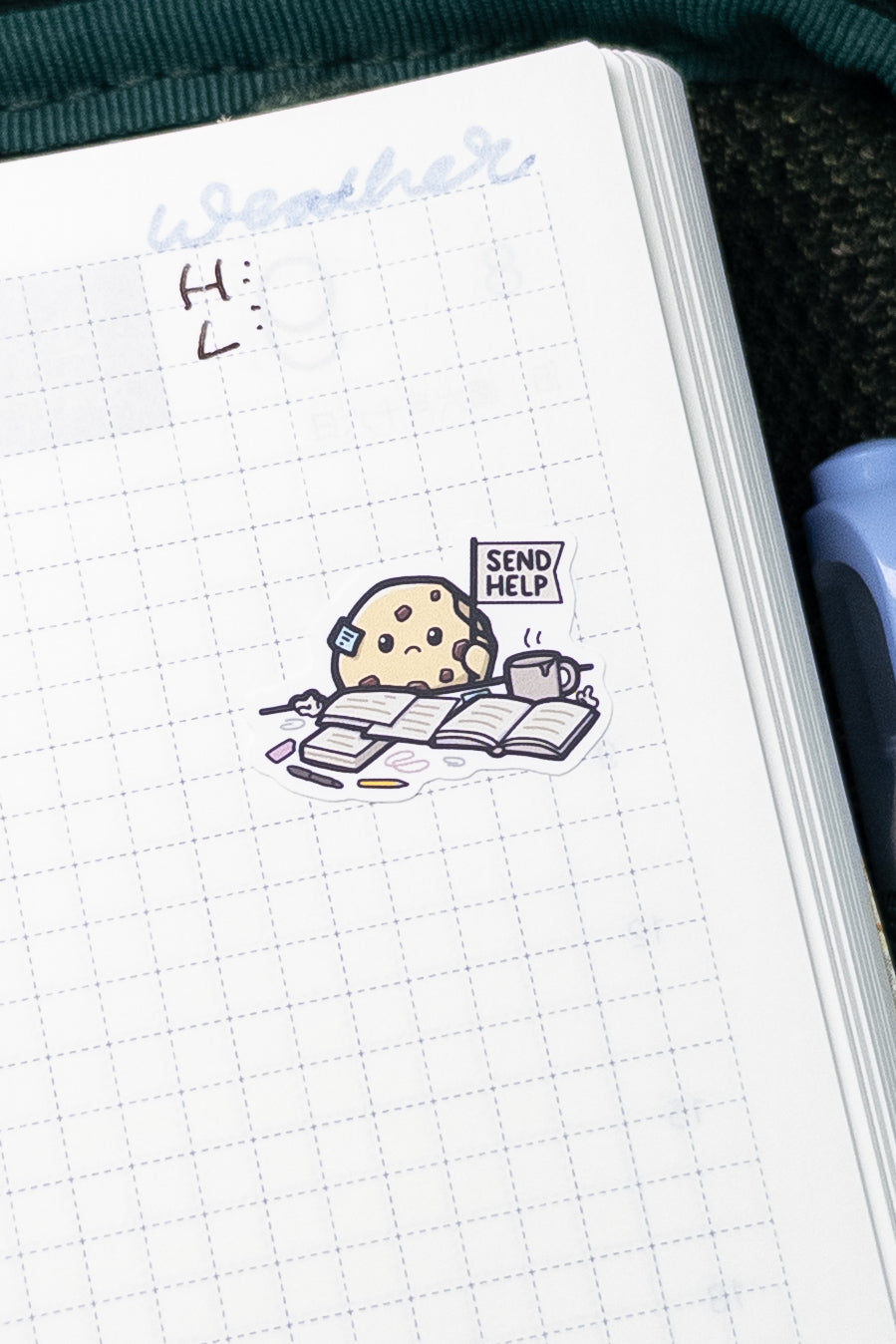 Clutter Chaos Cookie Sticker Sheet – Cute Messy Room Planner Stickers for Hobonichi, Bullet Journal, Scrapbooking