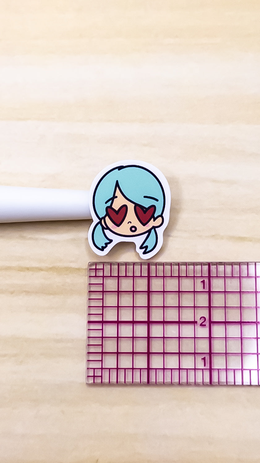 Angie Emoji Mood Emoti Planner Sticker Sheet Bujo Cute Kawaii Girl