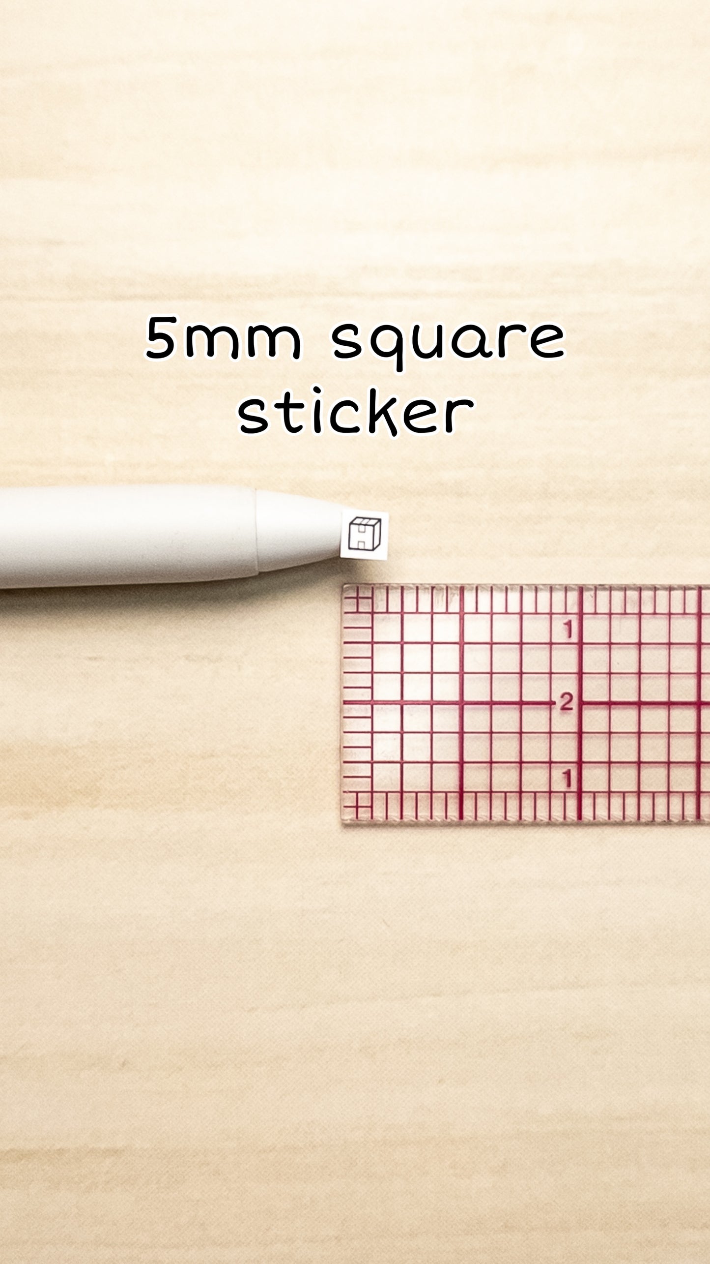 Tiny Icon: Package Box Functional Sticker Sheet 5 mm Square Mail Delivery Shipment Parcel Moving Bujo