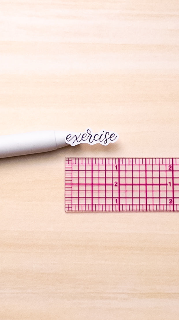 Exercise Script Planner Sticker Sheet 56 Stickers Bujo Bullet Journal