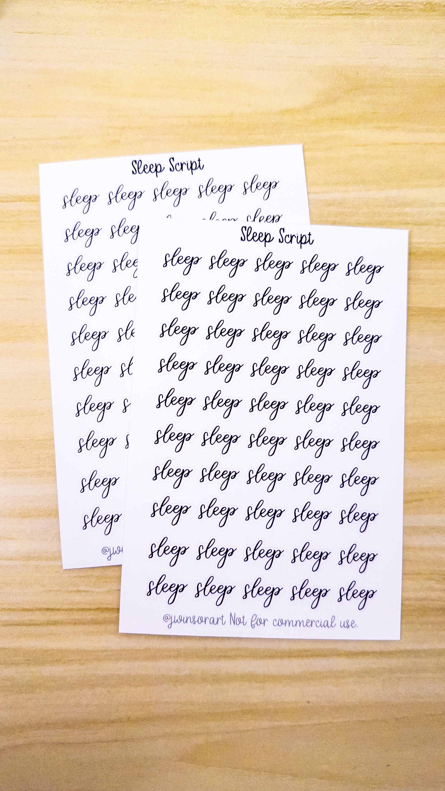 Sleep Script Planner Sticker Sheet 50 Stickers Bujo Bullet Journal