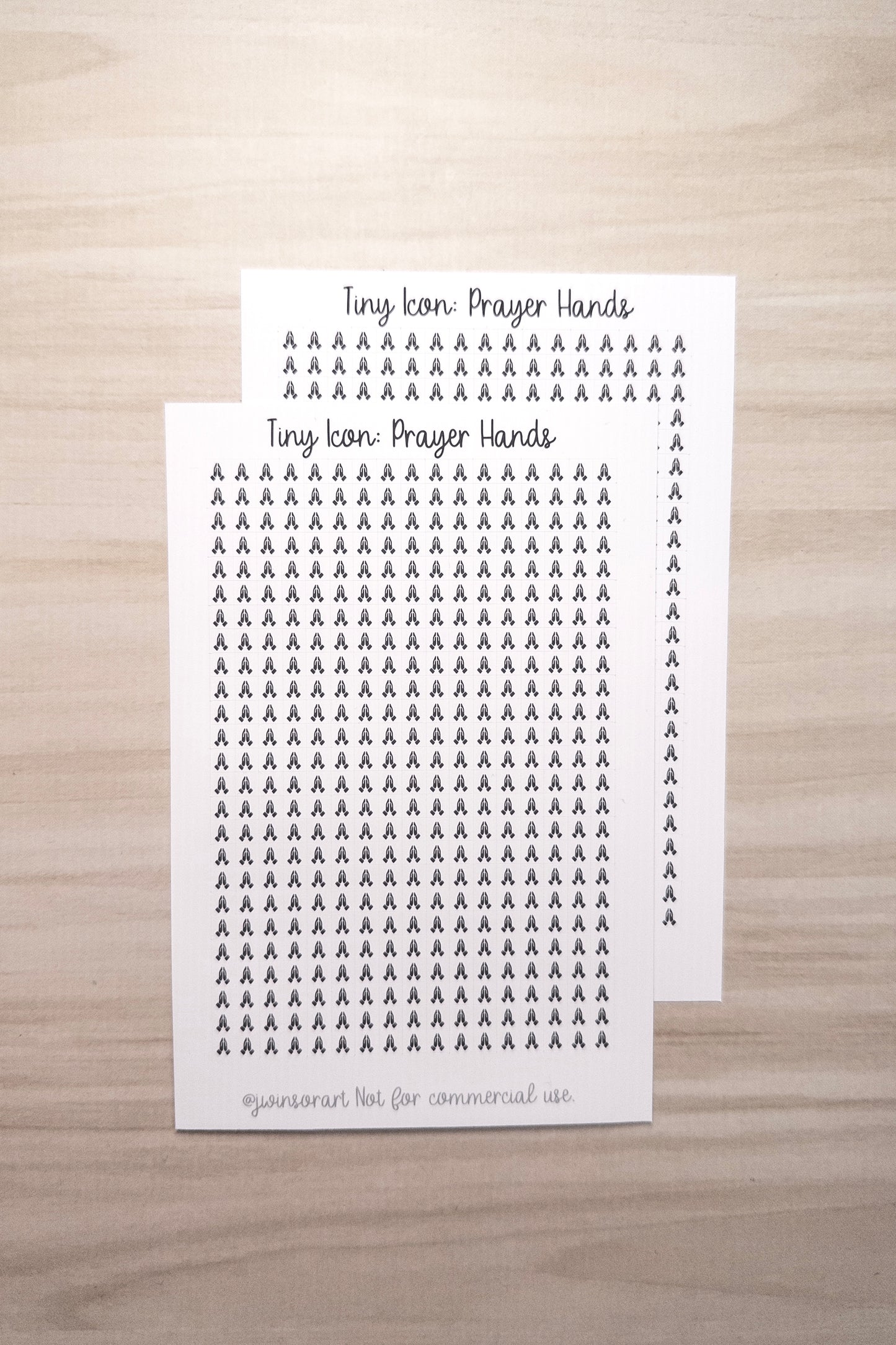Tiny Icon: Prayer Hands Functional Sticker Sheet 5 mm Square Pray Religion Faith Belief Bujo Gratitude