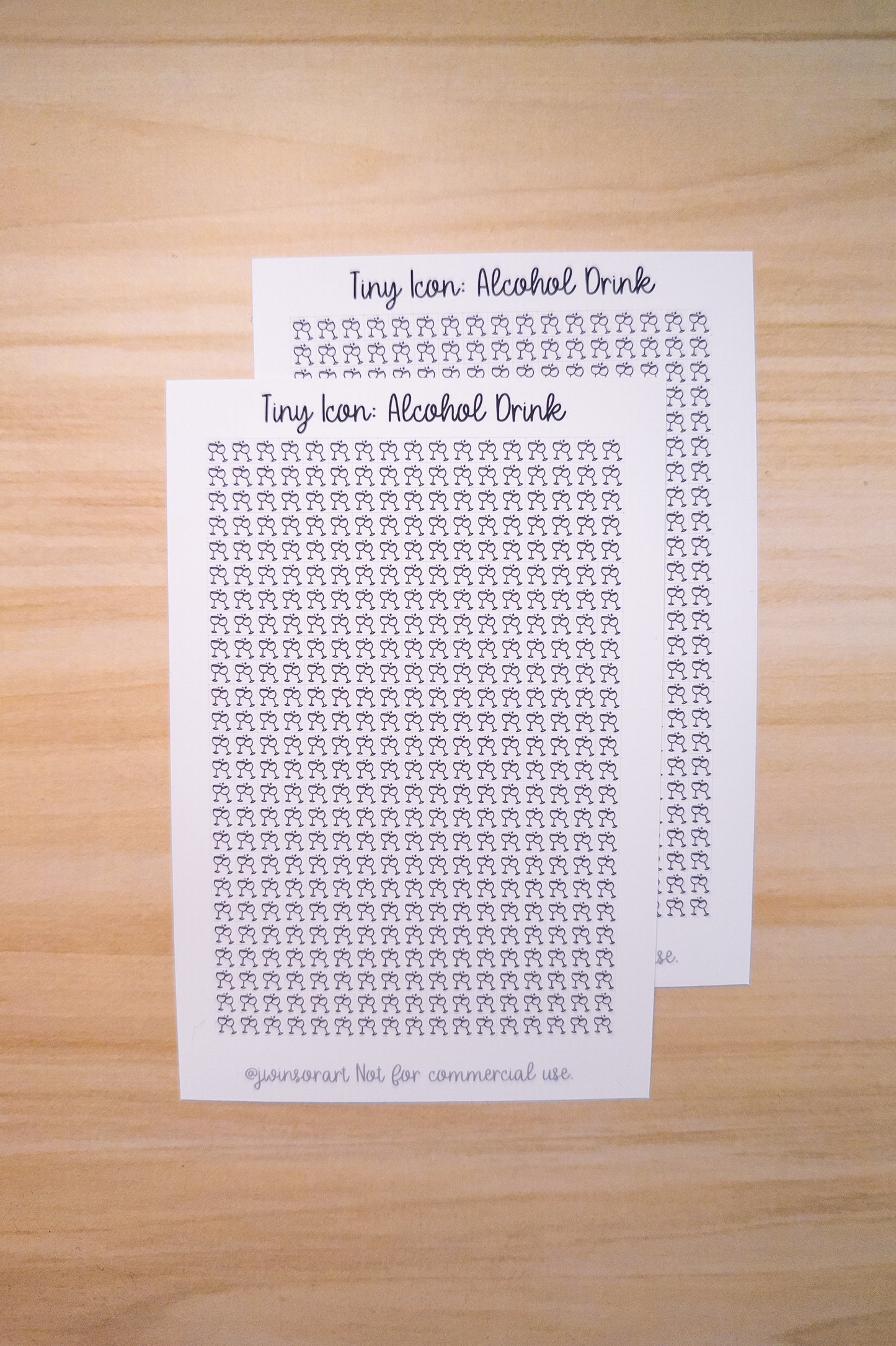 Tiny Icon: Alcohol Drink Party Celebration Wine Booze Tracker Doodle Functional Sticker Sheet 5 mm Square Bujo Line Art Style