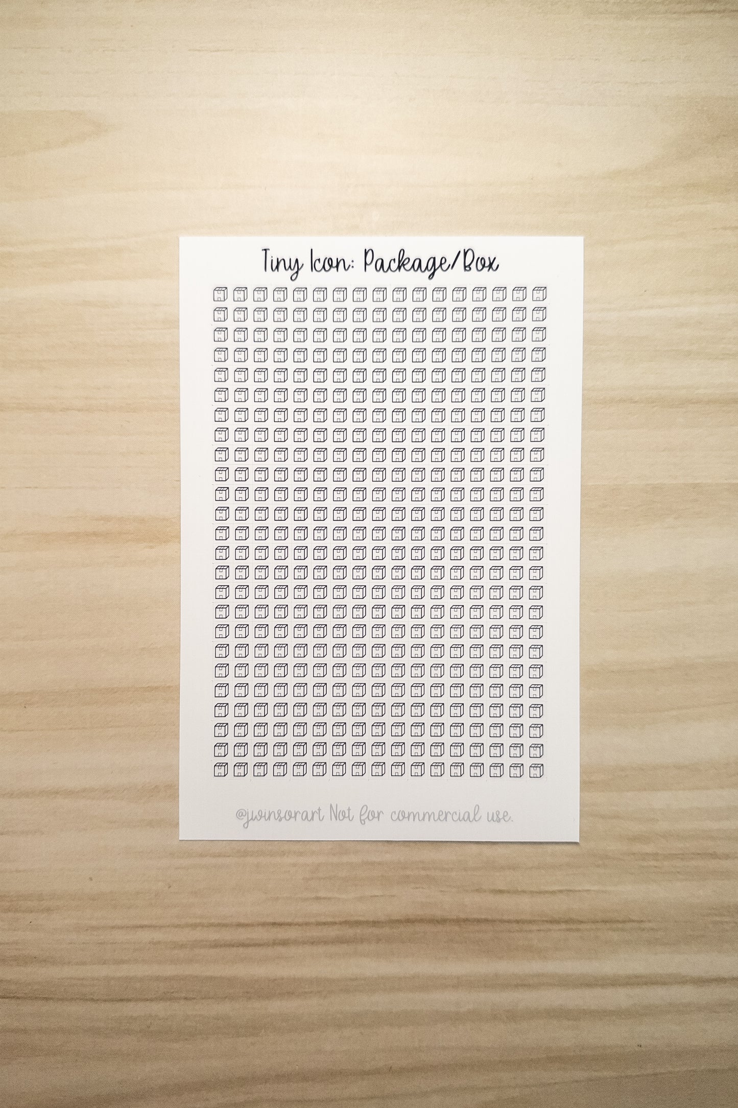 Tiny Icon: Package Box Functional Sticker Sheet 5 mm Square Mail Delivery Shipment Parcel Moving Bujo