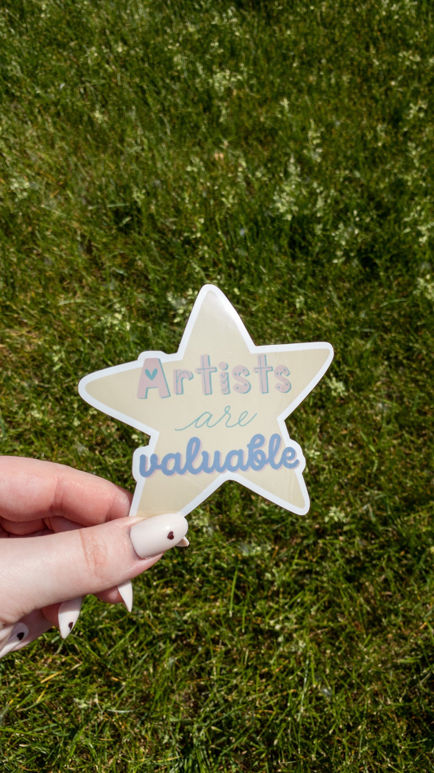 Artists Are Valuable Vinyl Sticker 4 inch