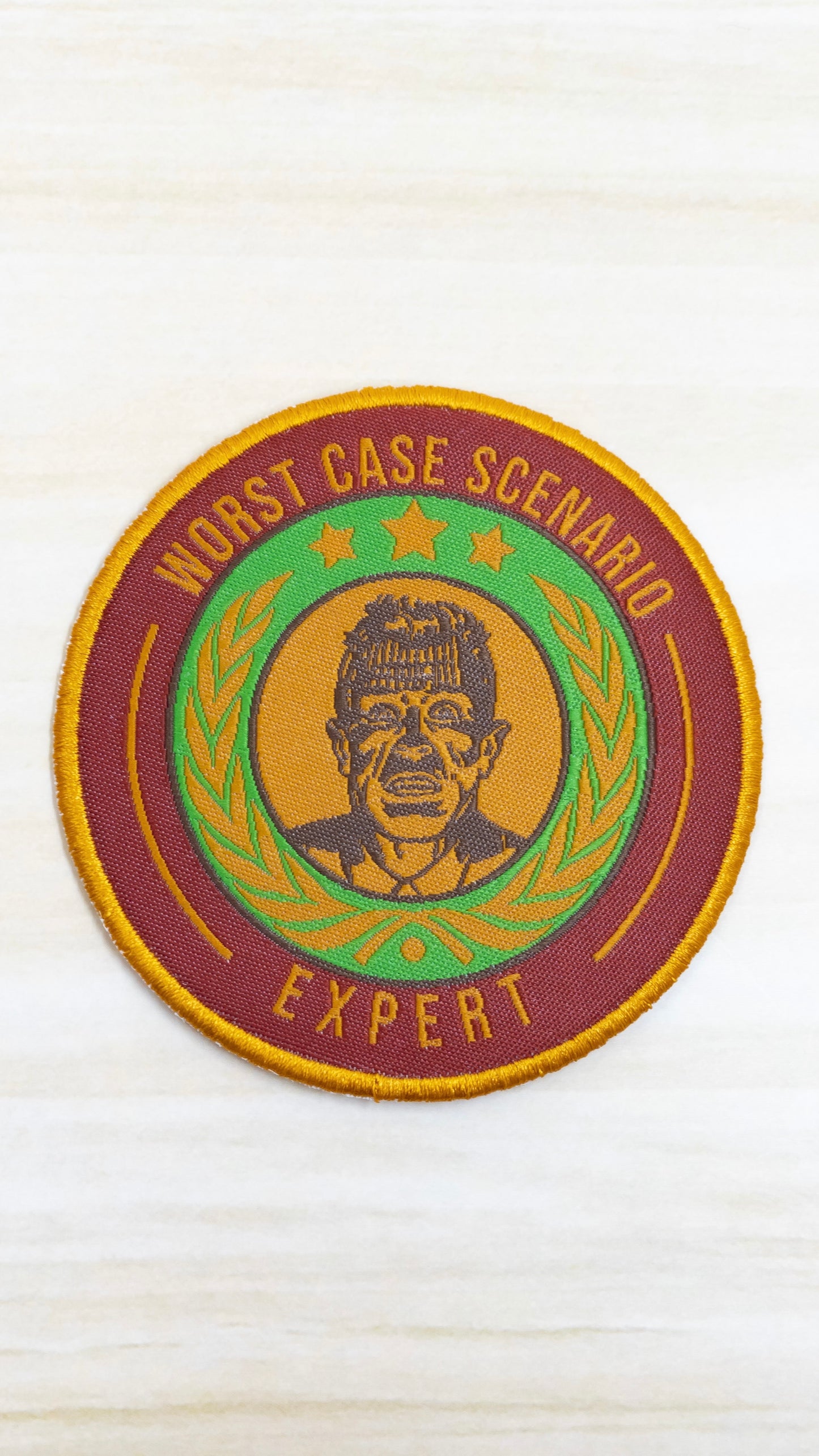 Worst Case Scenario Expert Embroidered Patch Merit Badge Woven 3 inch