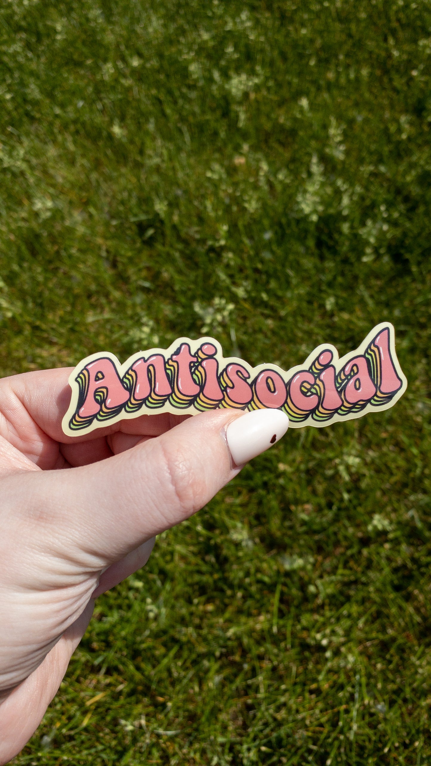 Antisocial Vinyl Sticker 4 inch