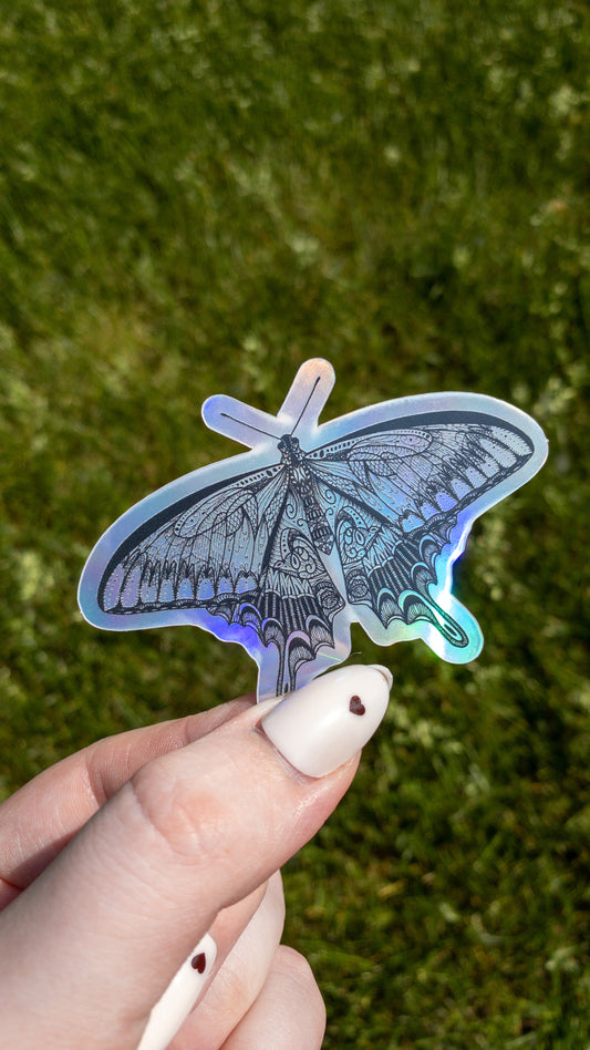 Butterfly Holographic Sticker 3 inch