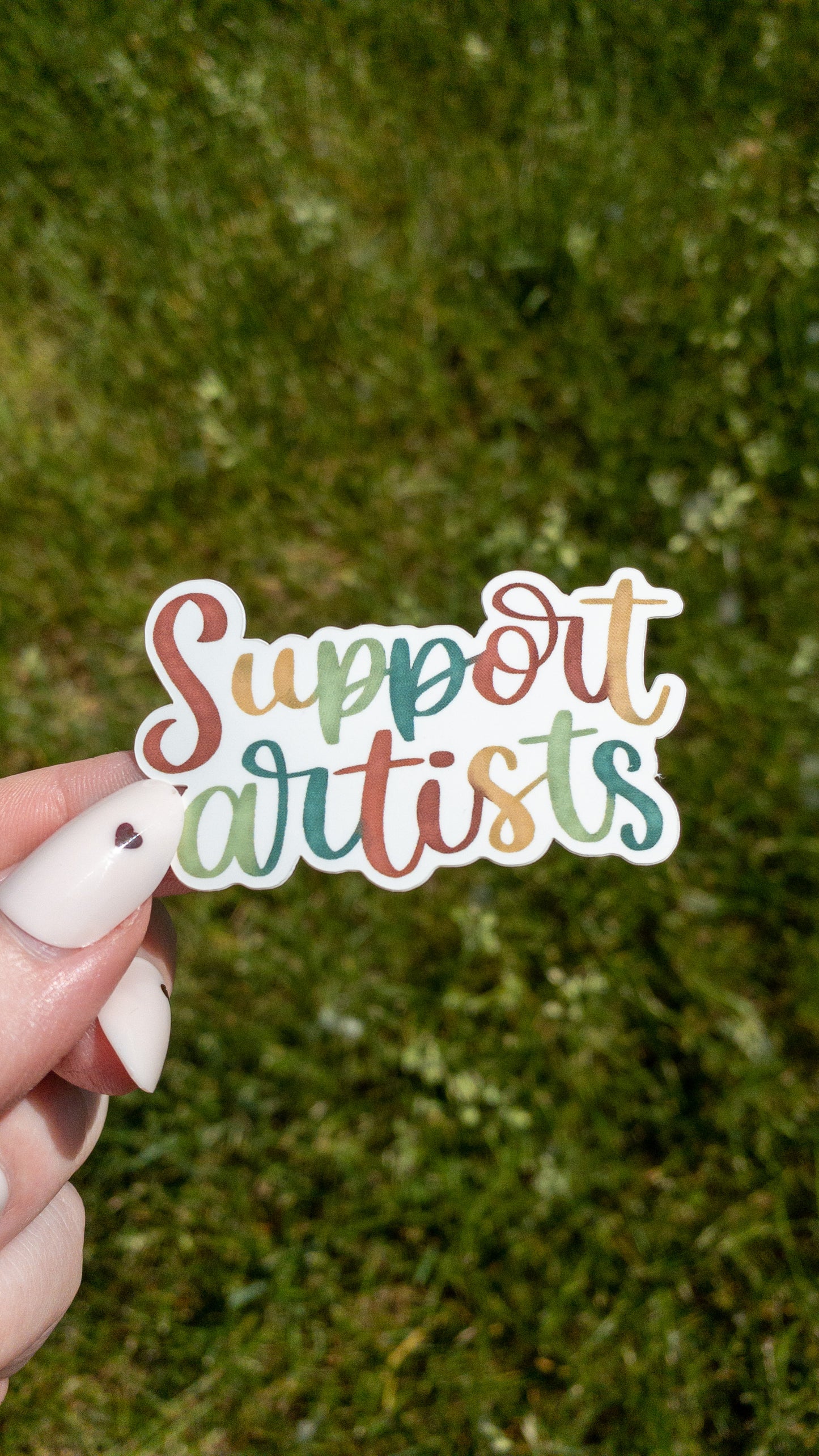 Support Artists Vinyl Matte Sticker 2.5 inch