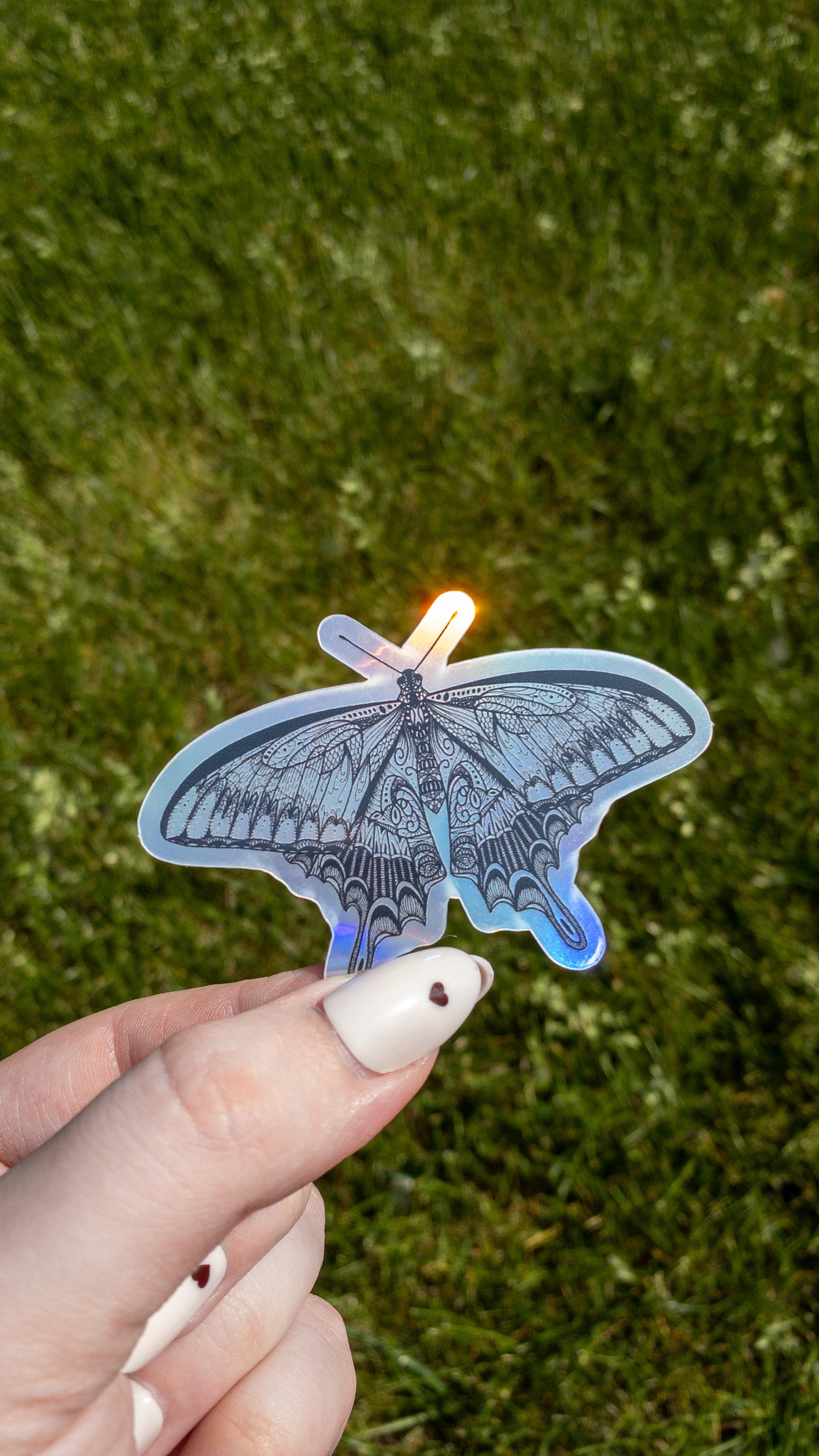 Butterfly Holographic Sticker 3 inch