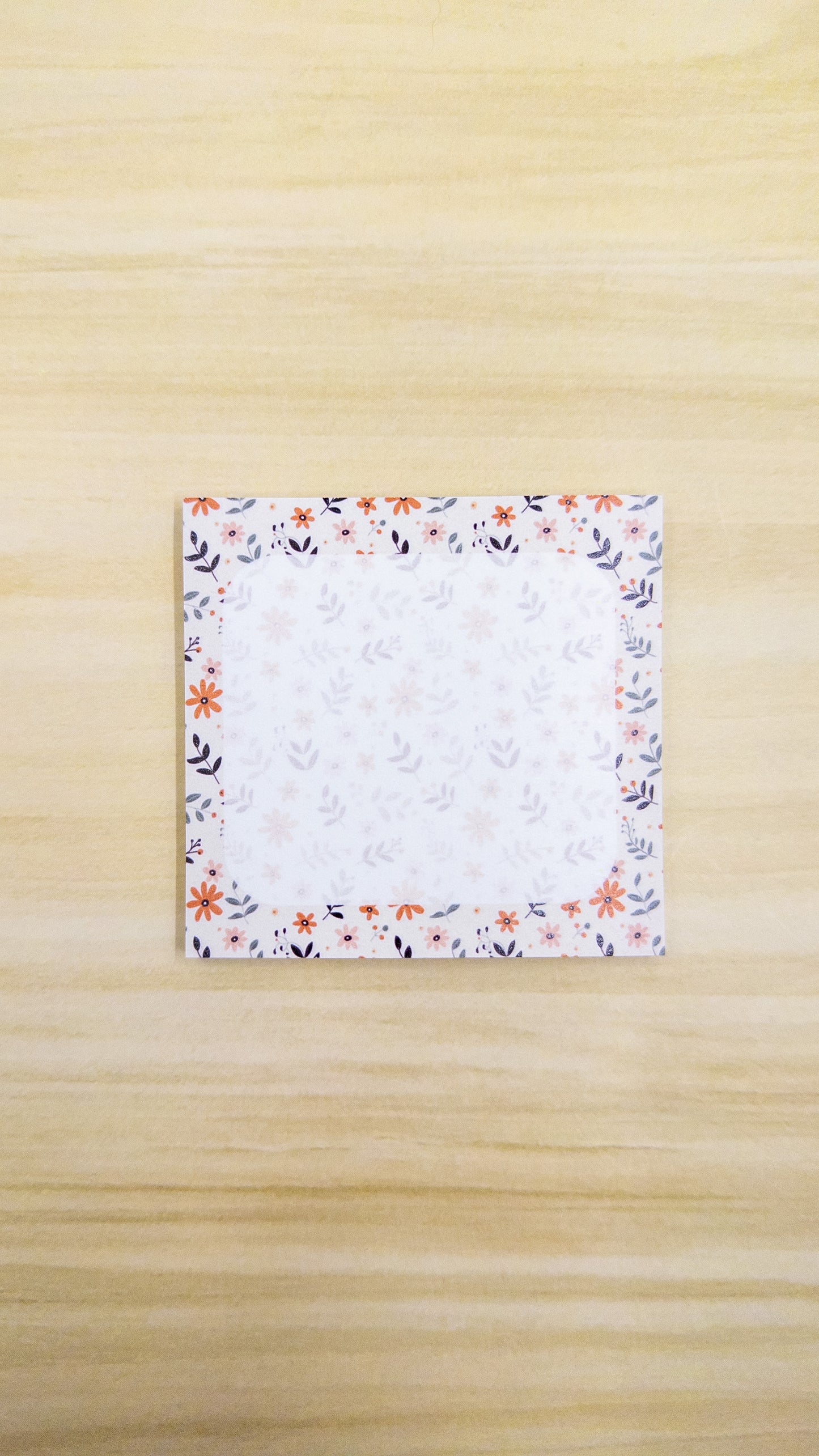 Dainty Illustrated Floral Stationery Bundle Washi Sticky Notes Notepad Memo Pad