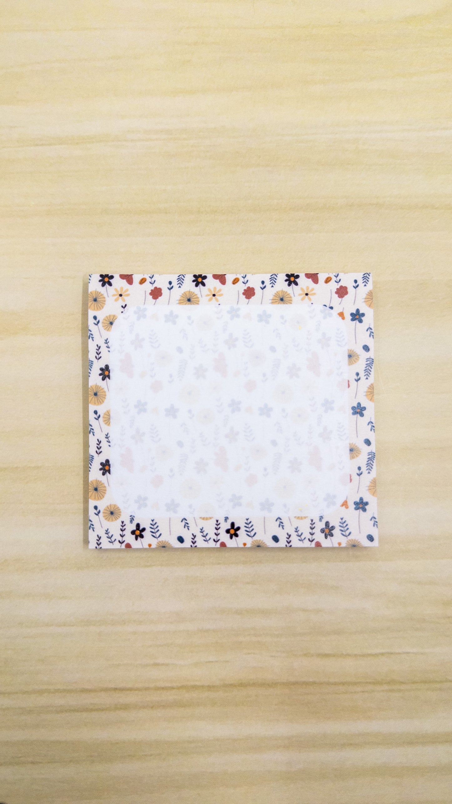 Abstract Minimal Floral Sticky Notes Post It