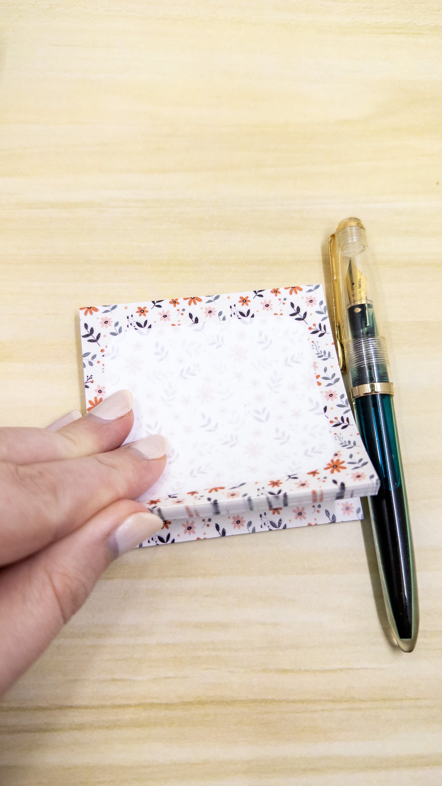 Dainty Illustrated Floral Stationery Bundle Washi Sticky Notes Notepad Memo Pad