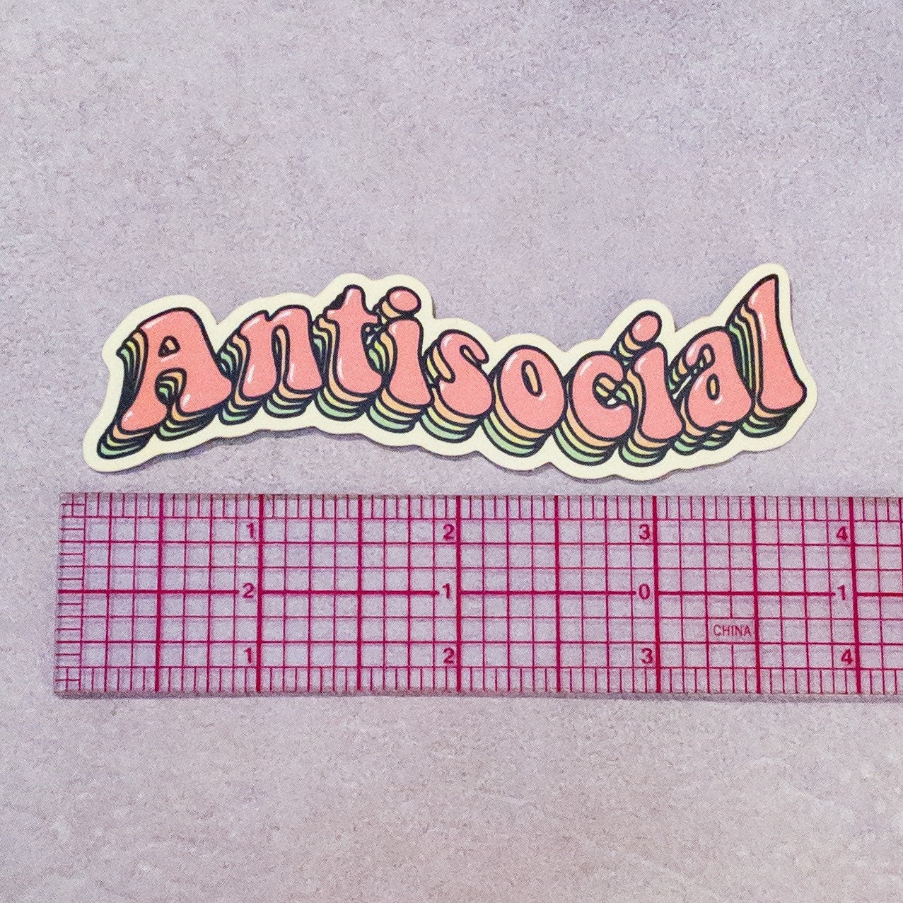 Antisocial Vinyl Sticker 4 inch