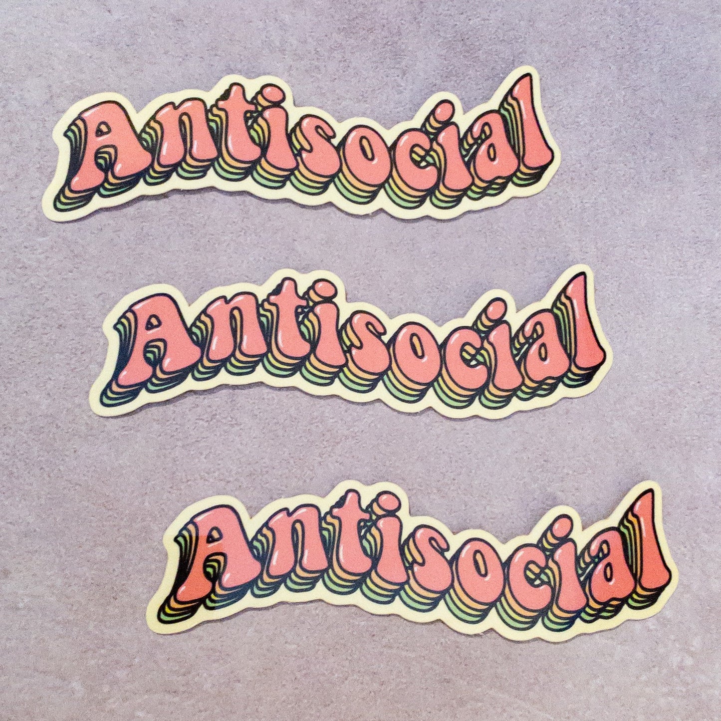 Antisocial Vinyl Sticker 4 inch