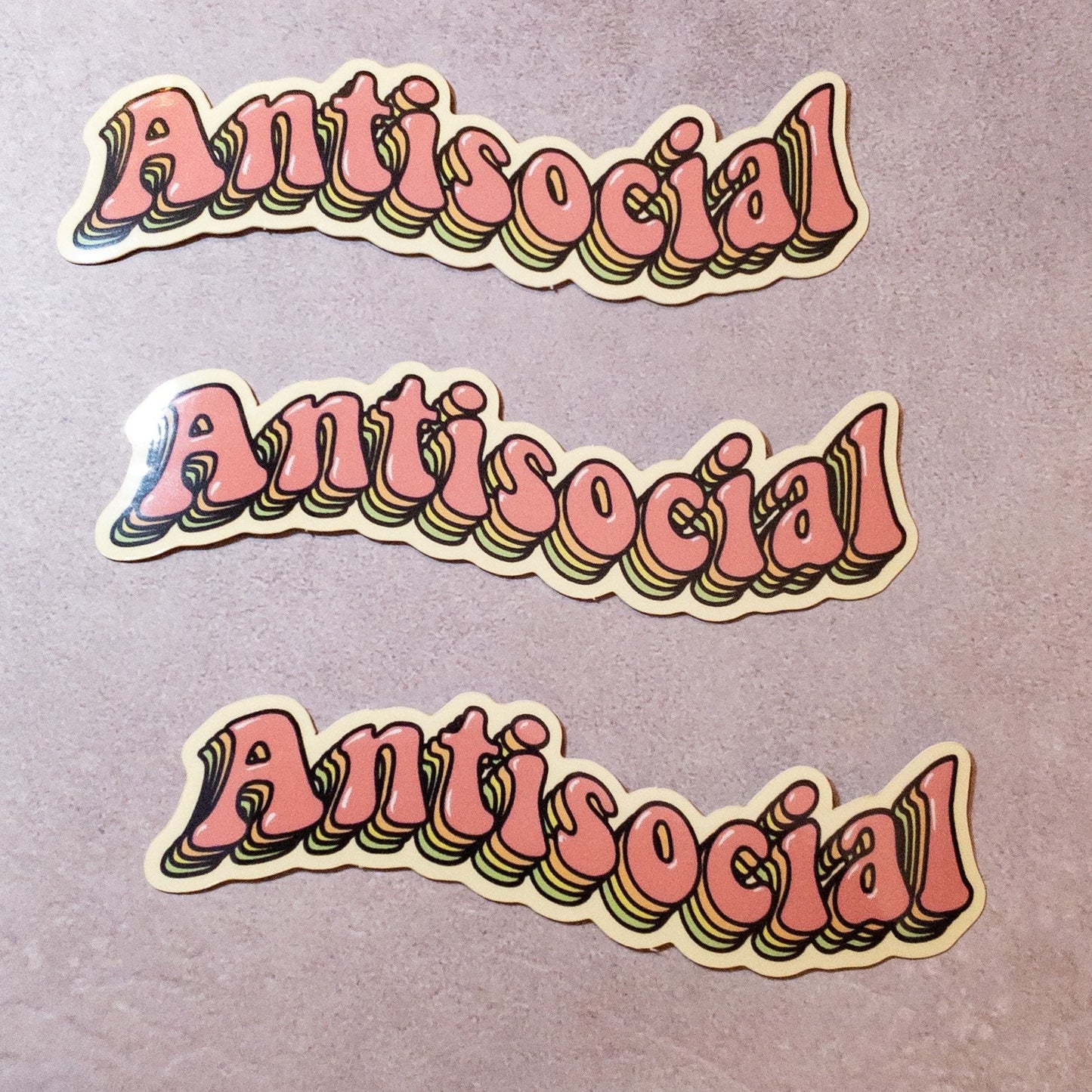 Antisocial Vinyl Sticker 4 inch