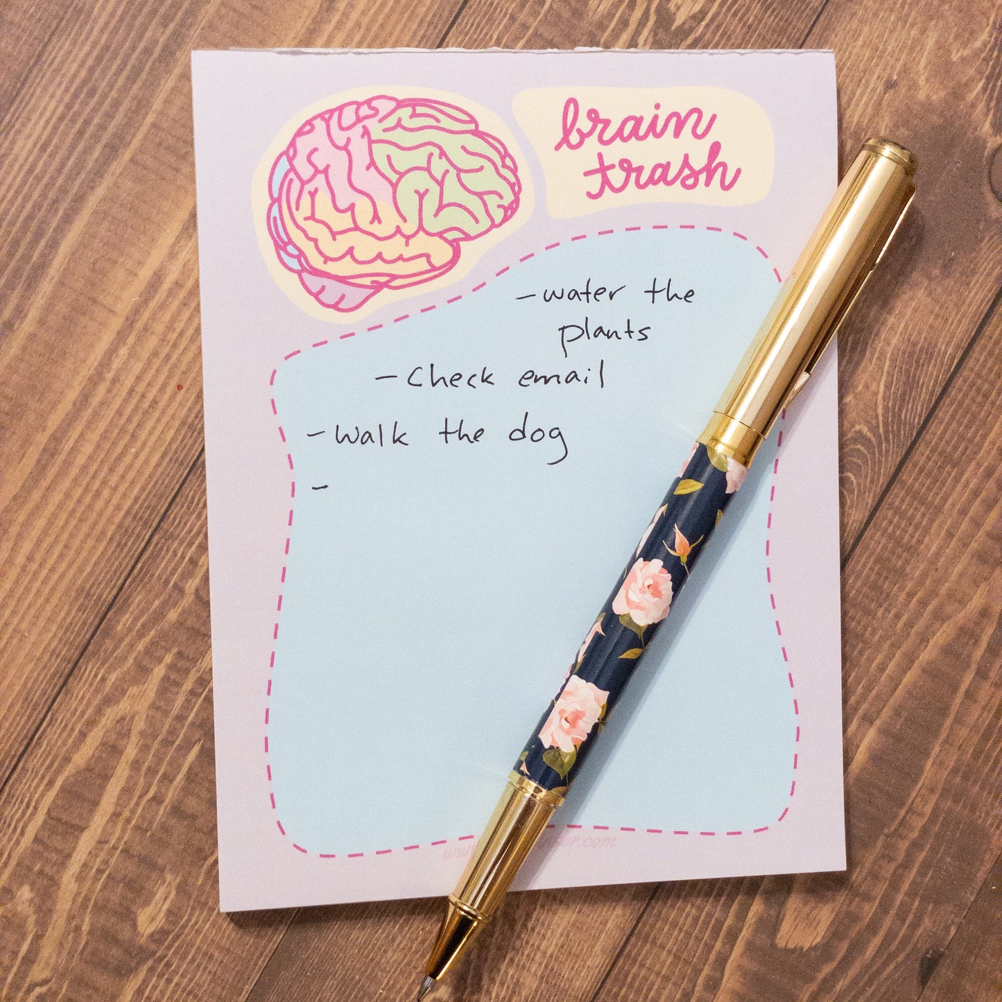 Brain Trash Notepad Memo Pad To Do List
