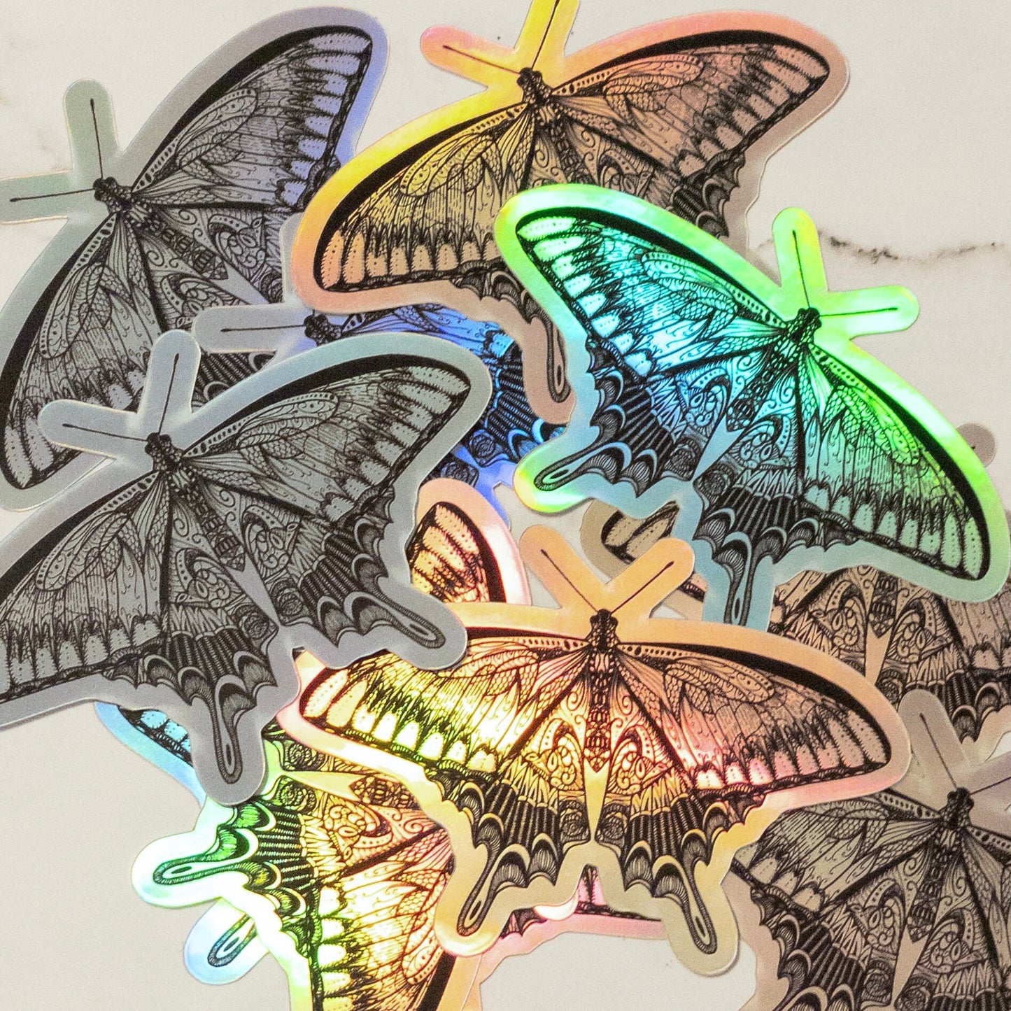 Butterfly Holographic Sticker 3 inch