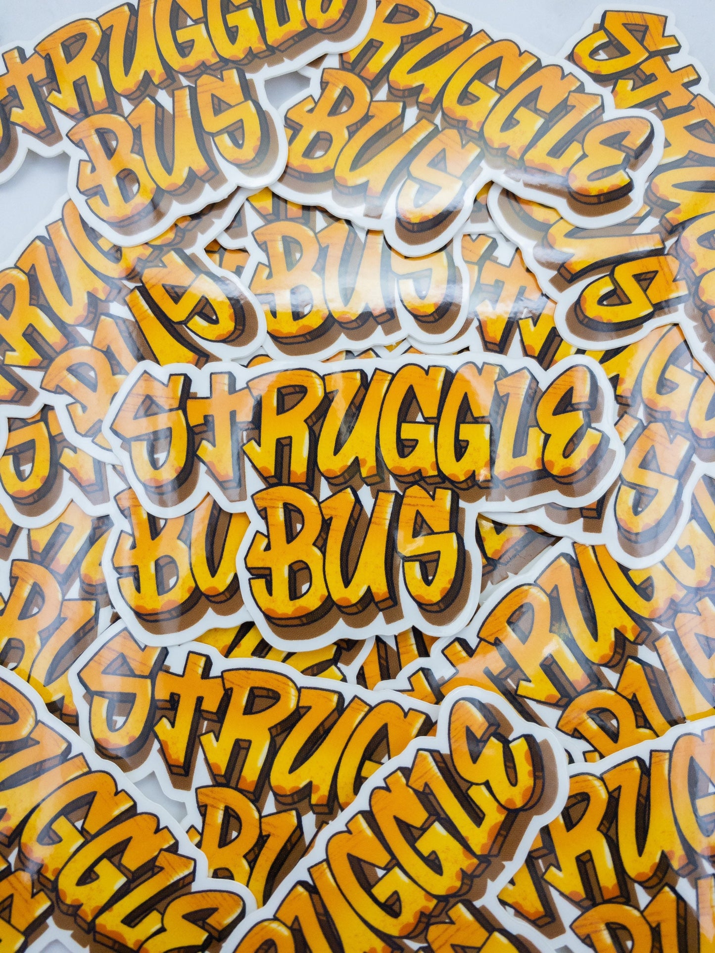 Struggle Bus Graffiti Lettering Vinyl Sticker 3 inch