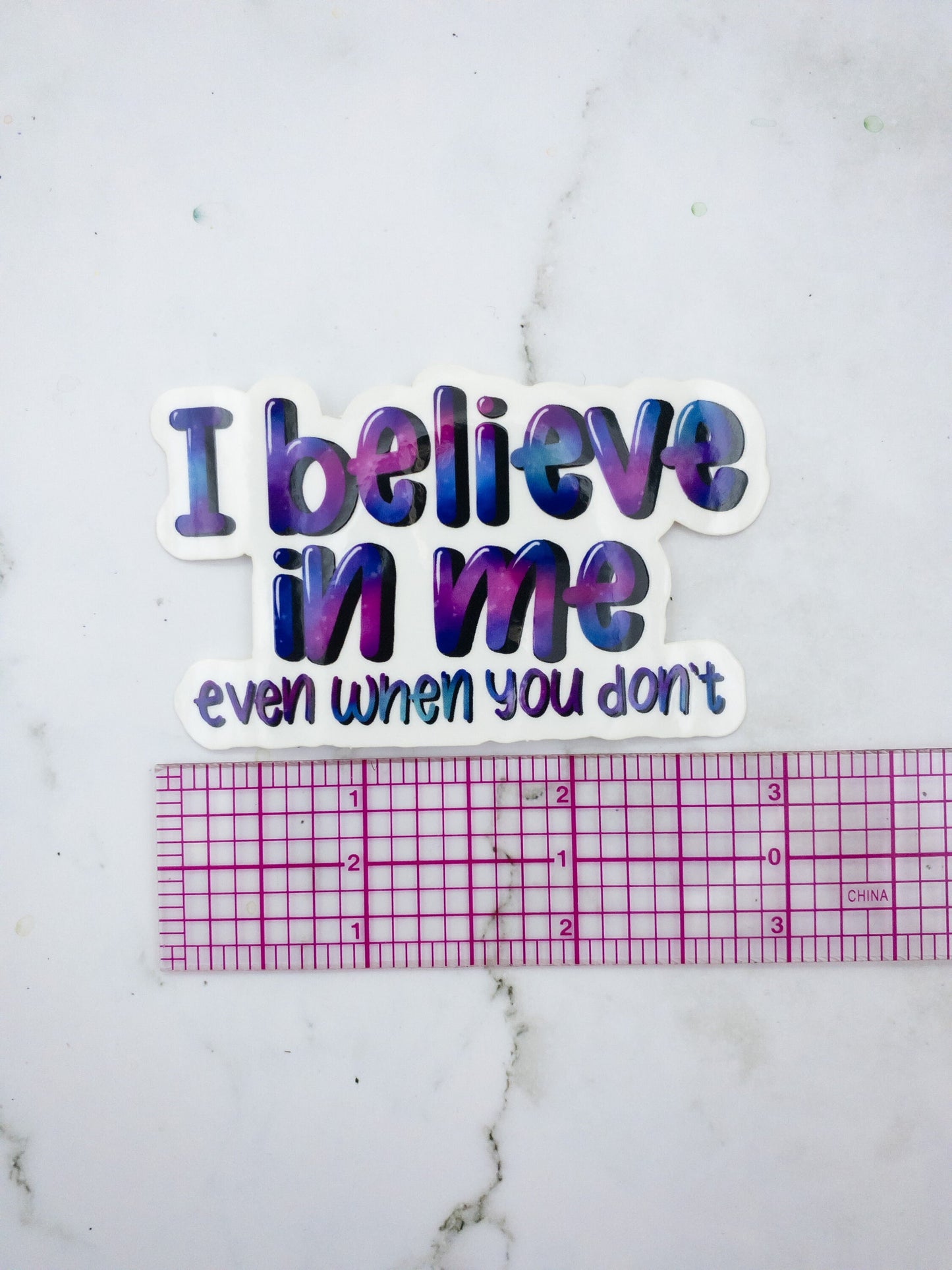 I Believe In Me Even When You Don't Clear Vinyl Sticker 3 inch