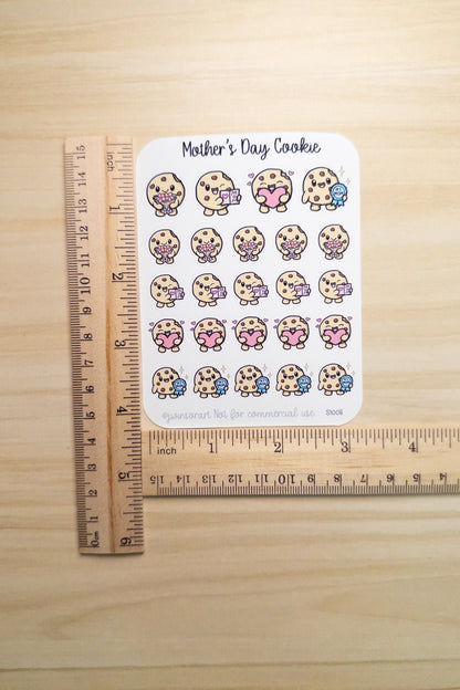 Mother’s Day Cookie Planner Stickers | Mom Love, Bouquet, Heart, Card, #1 Mom - Hobonichi, Bullet Journal