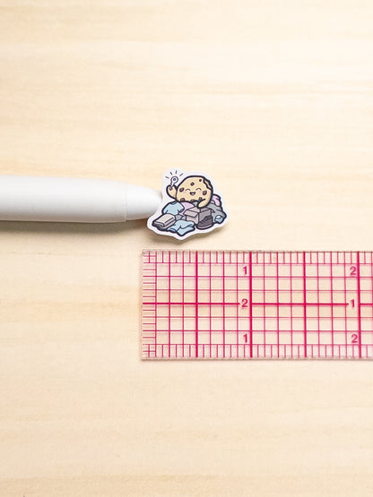 Clutter Chaos Cookie Sticker Sheet – Cute Messy Room Planner Stickers for Hobonichi, Bullet Journal, Scrapbooking