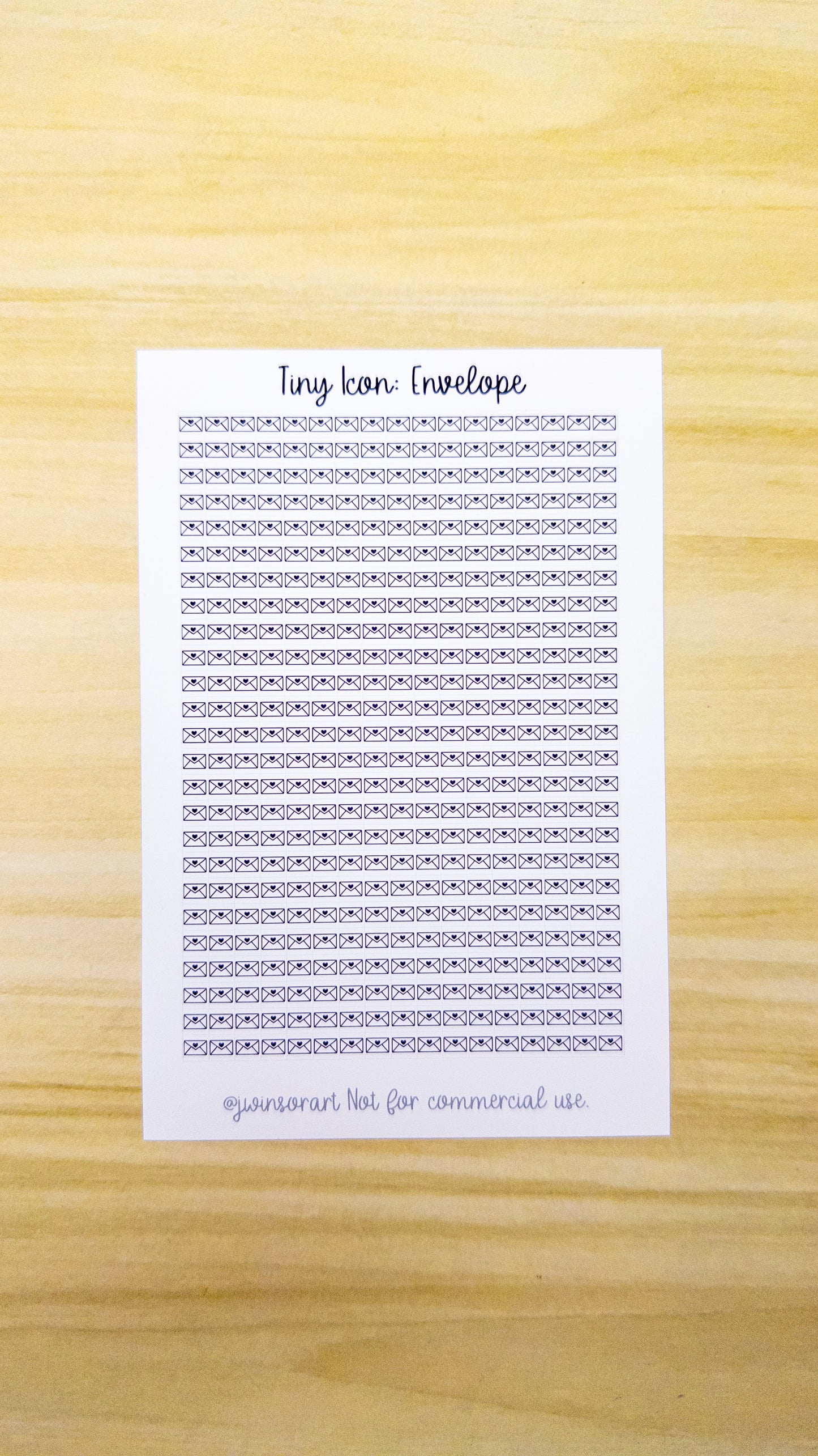 Tiny Icon: Envelope Mail Doodle Functional Sticker Sheet 5 mm Square Email Bujo Cute Line Art Style