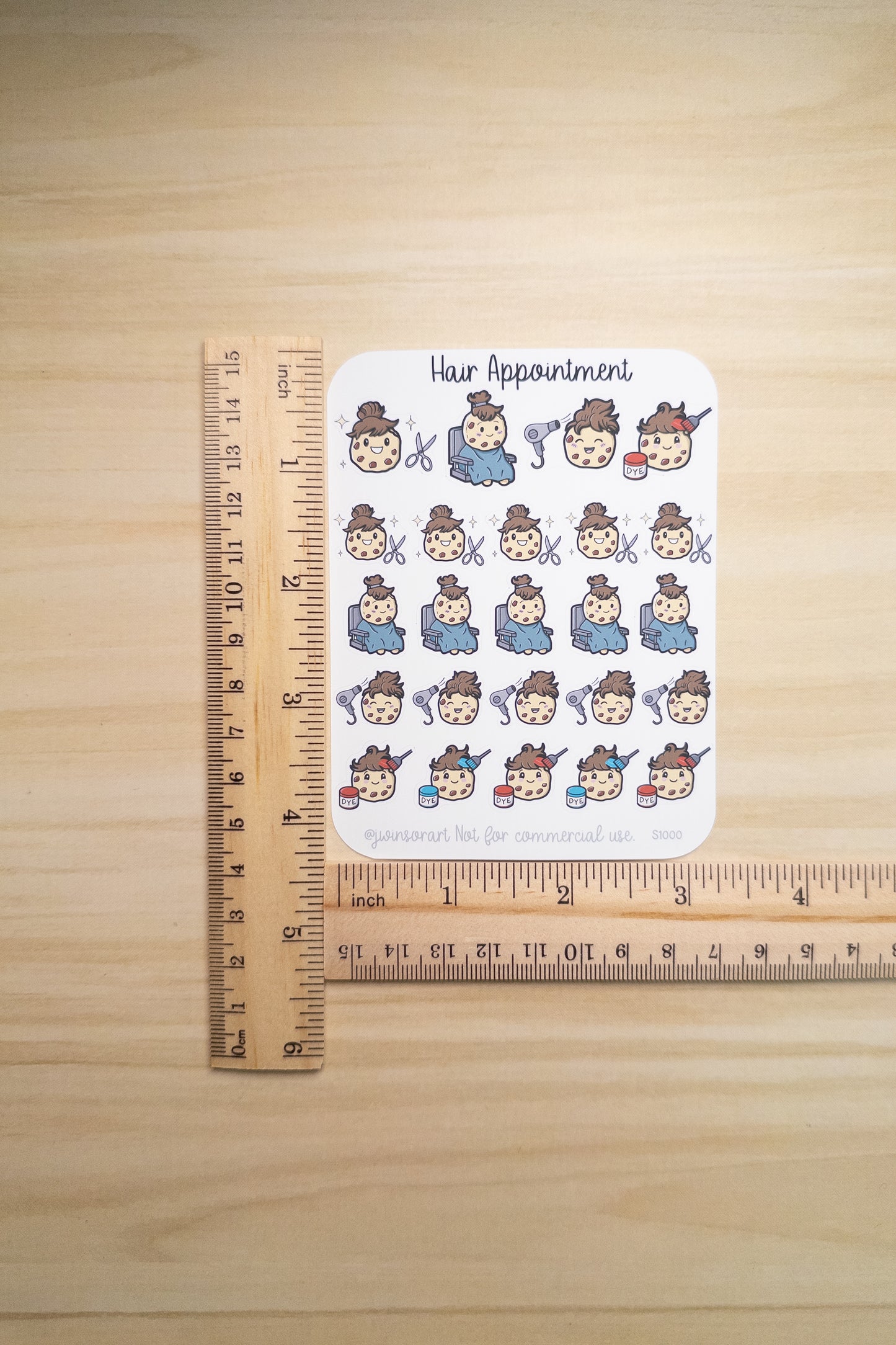 Hair Appointment Cookie Stickers – Haircut, Blow Dry, Hair Salon, & Hair Dye Planner Stickers