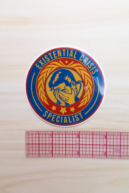 Existential Crisis Specialist Merit Badge – Vinyl Sticker