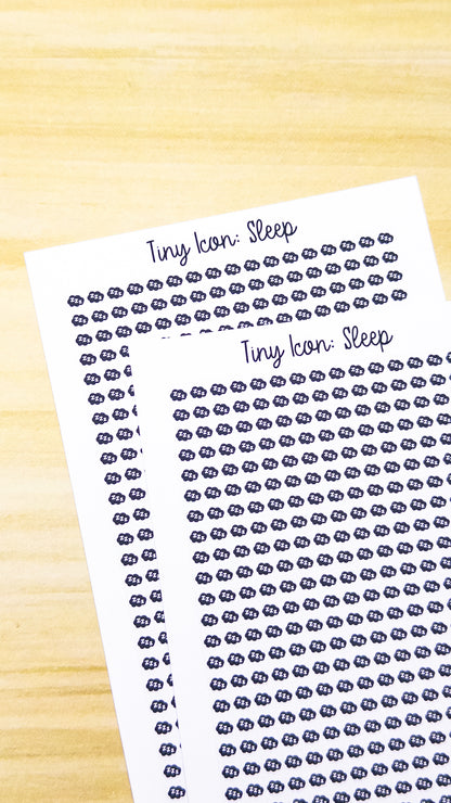 Tiny Icon: Sleep Cloud Zzz Doodle Functional Sticker Sheet 5 mm Square Bujo Cute Sleep Tracker