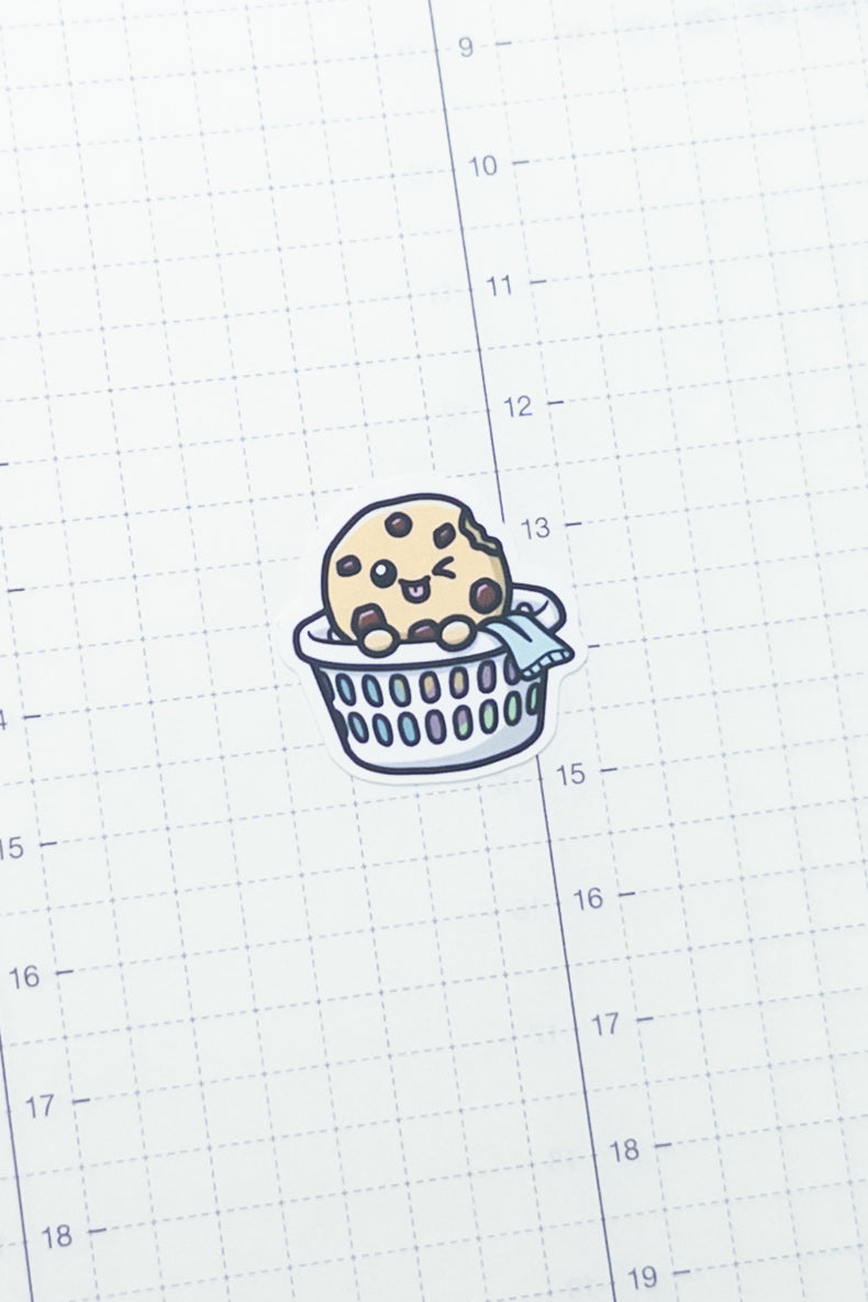 Laundry Day Deco Planner Sticker Sheet Cute Kawaii Art Cookie Folding Drying Clothing Laundry Basket Line Dry Chores