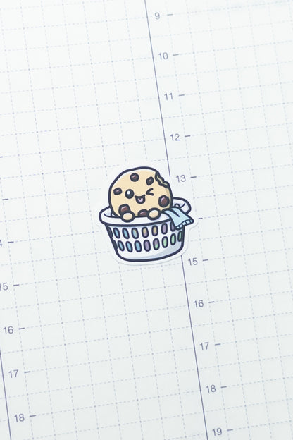 Laundry Day Deco Planner Sticker Sheet Cute Kawaii Art Cookie Folding Drying Clothing Laundry Basket Line Dry Chores