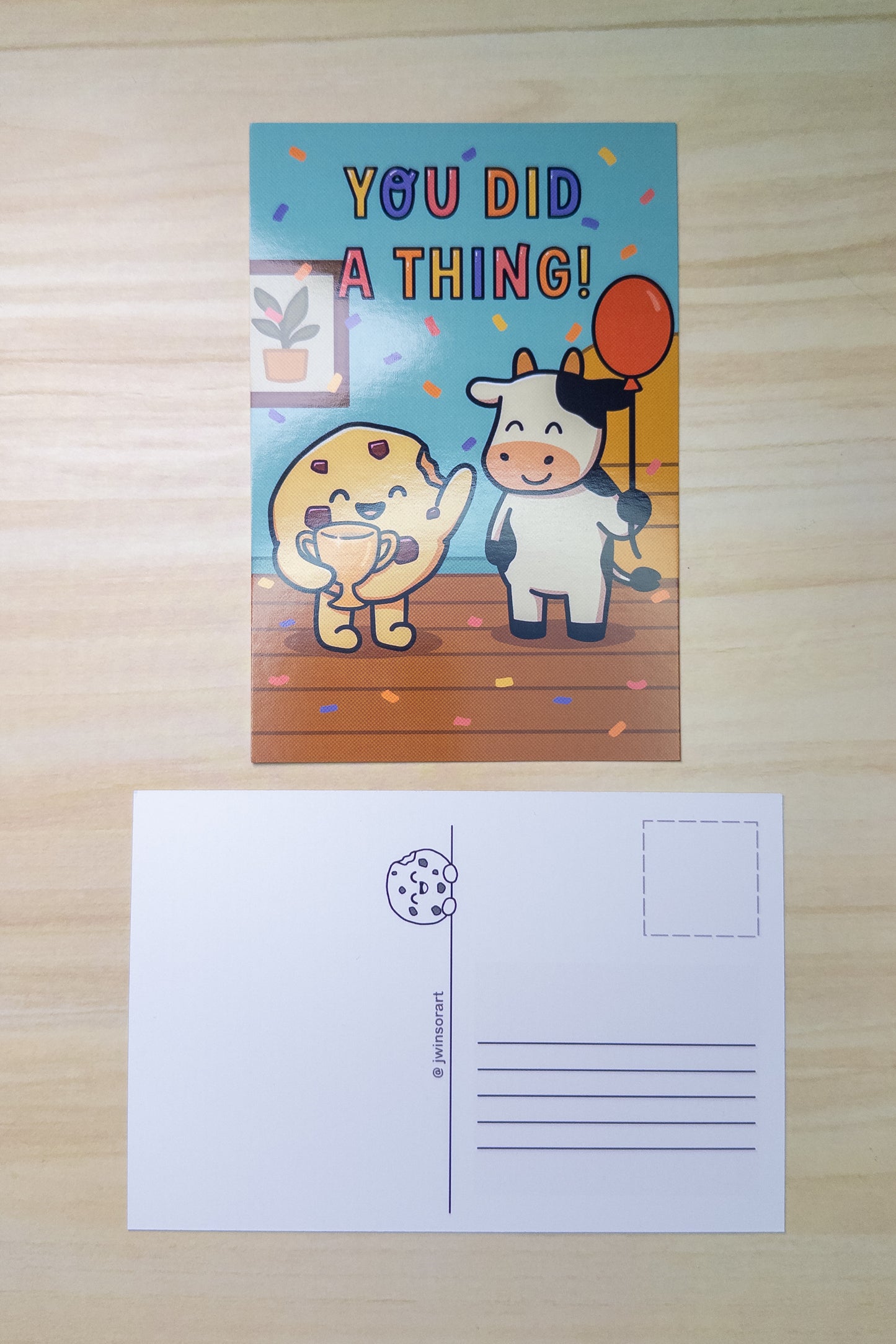 Comfort Cookie Postcard Set – Uplifting & Encouraging Illustrated Cards - Bundle of 3 + Bookmark