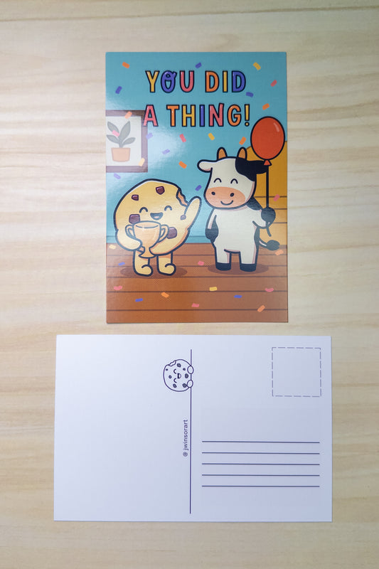 You Did a Thing! Postcard – Cookie & Coco Celebration Card