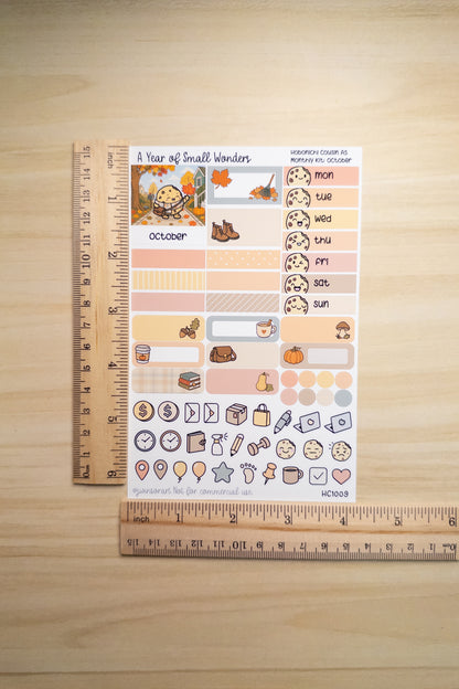 October Hobonichi Monthly Kit – A Year of Small Wonders – Perfect Fall Leaf Planner Stickers – Cousin A5, A6, Weeks