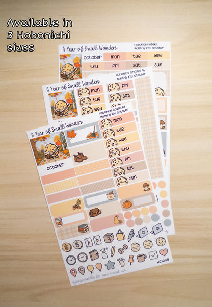 October Hobonichi Monthly Kit – A Year of Small Wonders – Perfect Fall Leaf Planner Stickers – Cousin A5, A6, Weeks