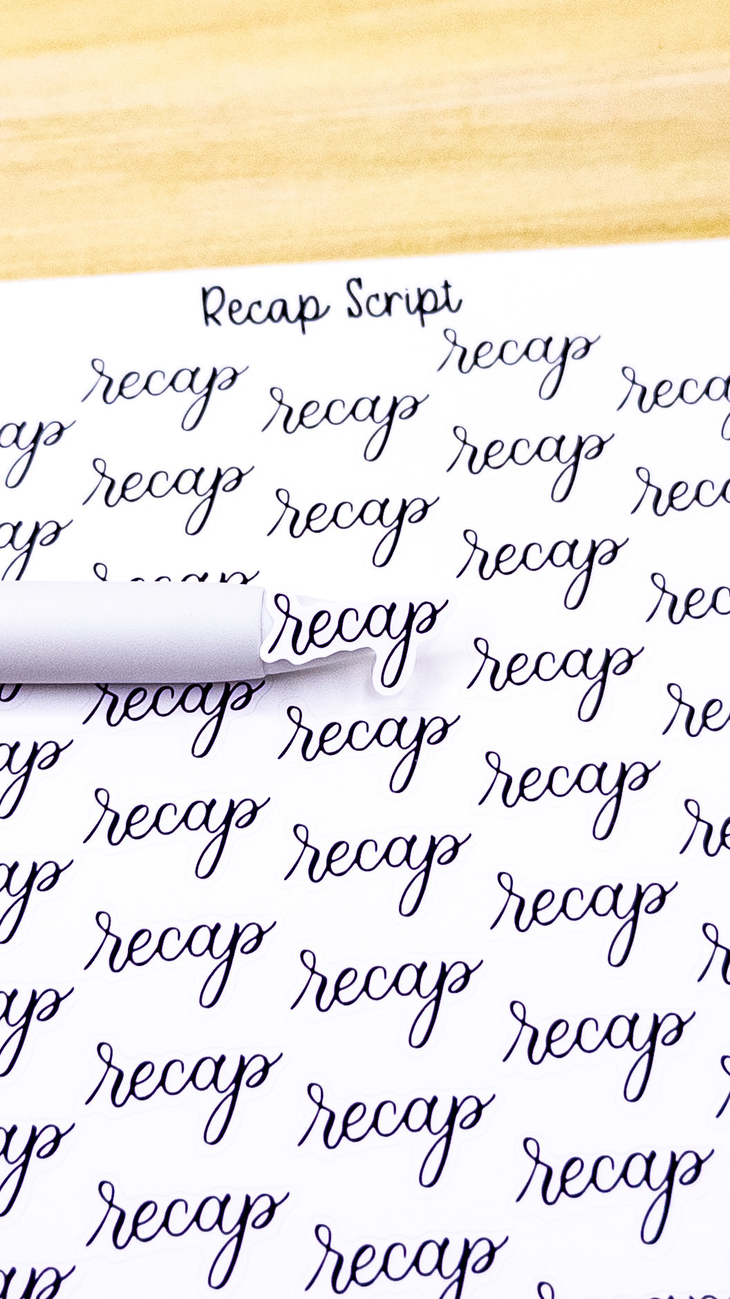 Recap Script Planner Sticker Sheet 50 Stickers Bujo Bullet Journal – J ...