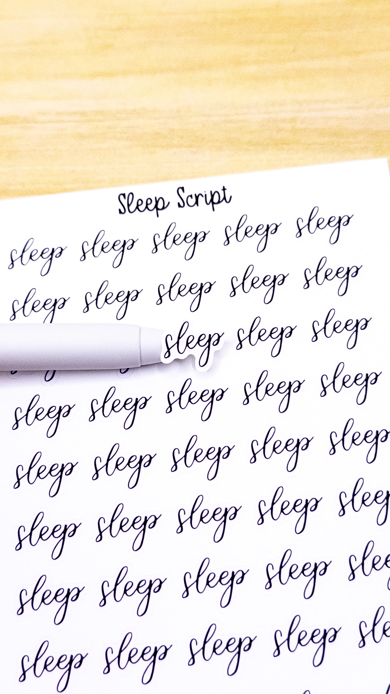 Sleep Script Planner Sticker Sheet 50 Stickers Bujo Bullet Journal