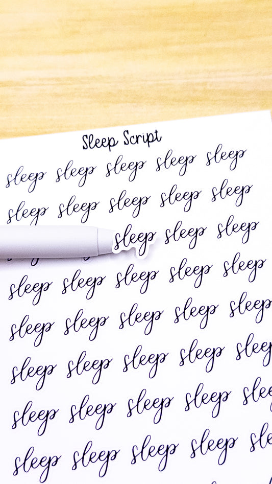 Sleep Script Planner Sticker Sheet 50 Stickers Bujo Bullet Journal