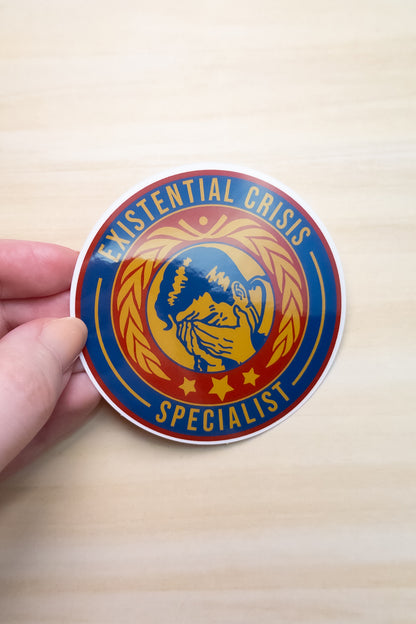 Existential Crisis Specialist Merit Badge – Vinyl Sticker