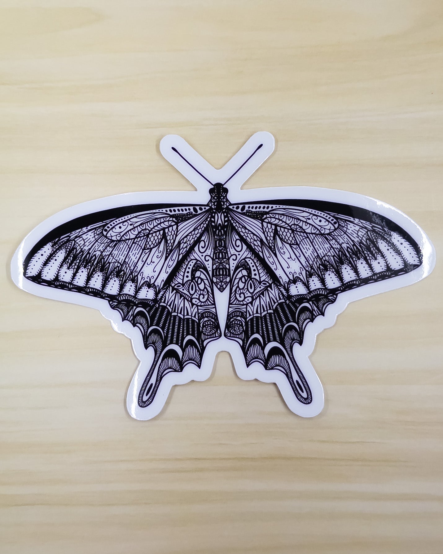 Butterfly Bumper Sticker 7.5 inch