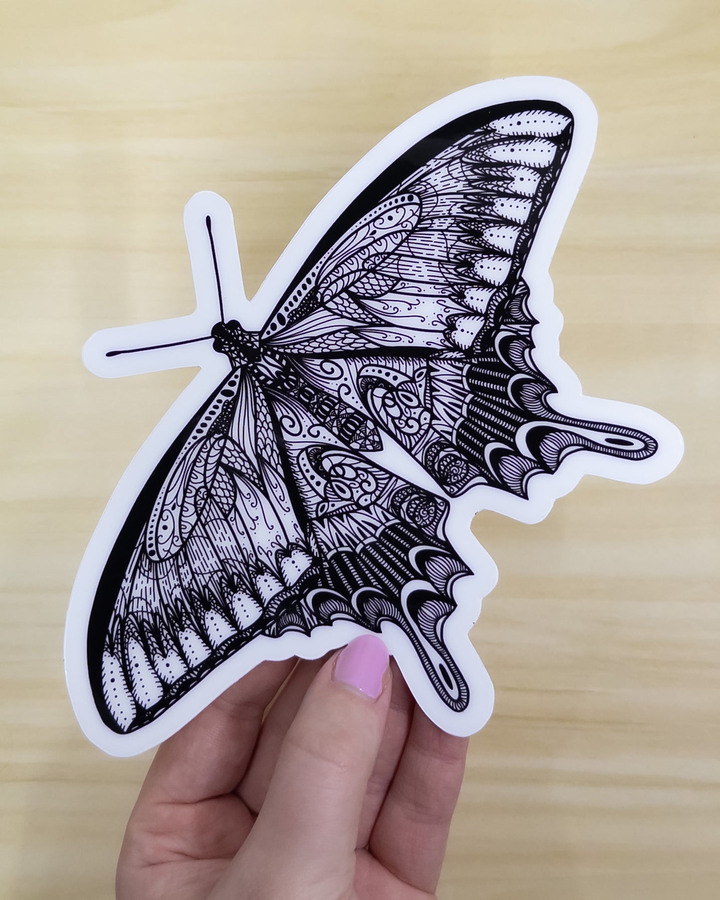 Butterfly Bumper Sticker 7.5 inch