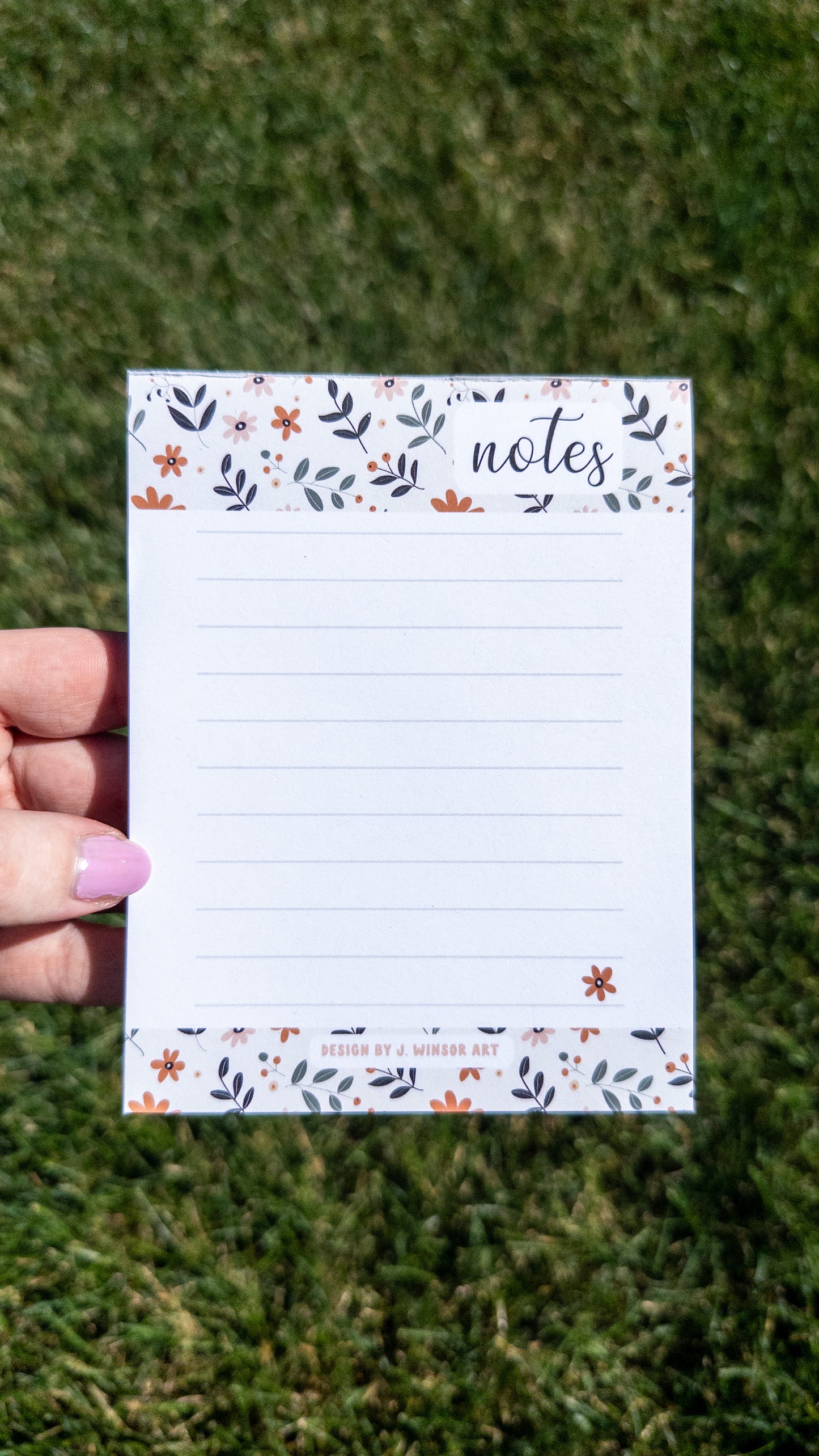 Dainty Illustrated Floral Notepad Memo Pad To Do List