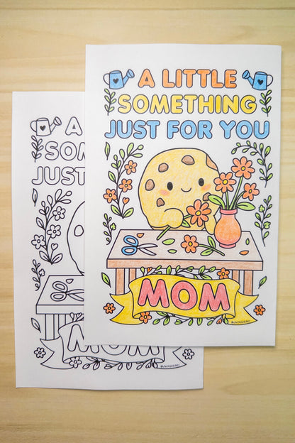 Printable Mother’s Day Card – DIY Coloring Card with Journaling Pages | Instant Download