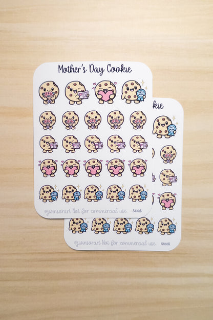 Mother’s Day Cookie Planner Stickers | Mom Love, Bouquet, Heart, Card, #1 Mom - Hobonichi, Bullet Journal