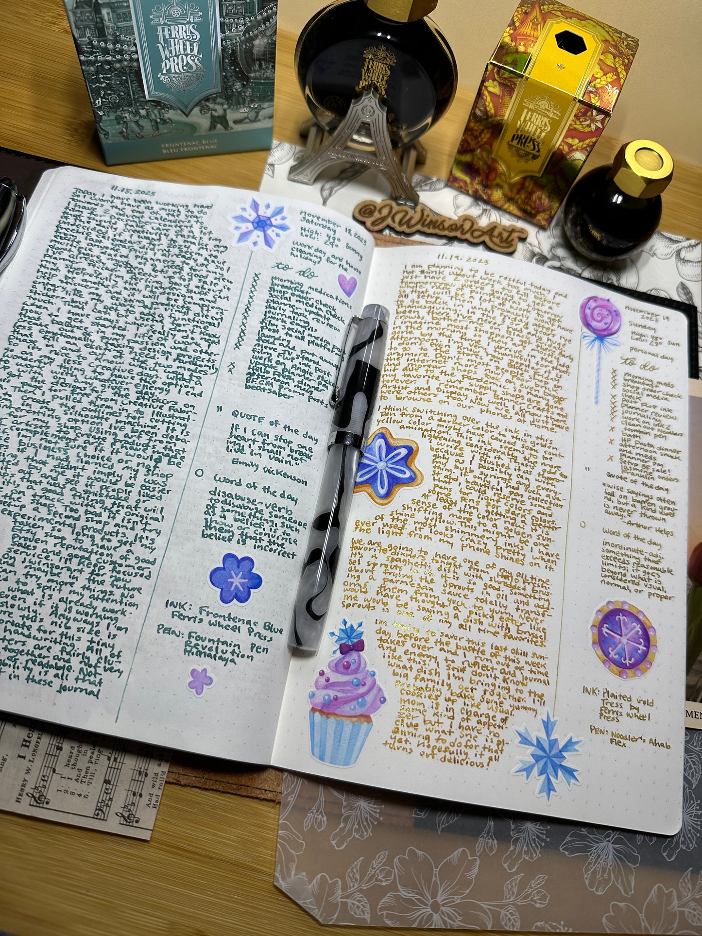 Frozen Winter Treats Decorative Planner Sticker Sheet Bujo Deco Dessert