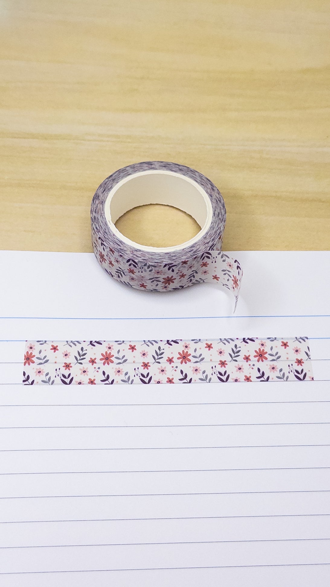 Dainty Floral Blossoms Washi Tape 15mm Cute Illustrated Tape Journaling Planners